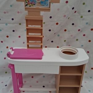 Barbie Doll Face Mask Spa Day Playset With Pet Dog & Dog Dish